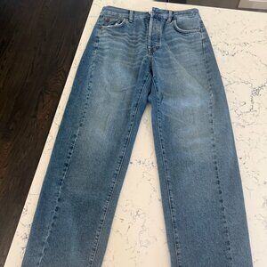 Madewell Pierced Barrel Leg Jeans NWOT